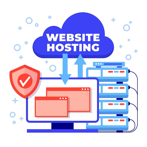 vector illustration of website hosting